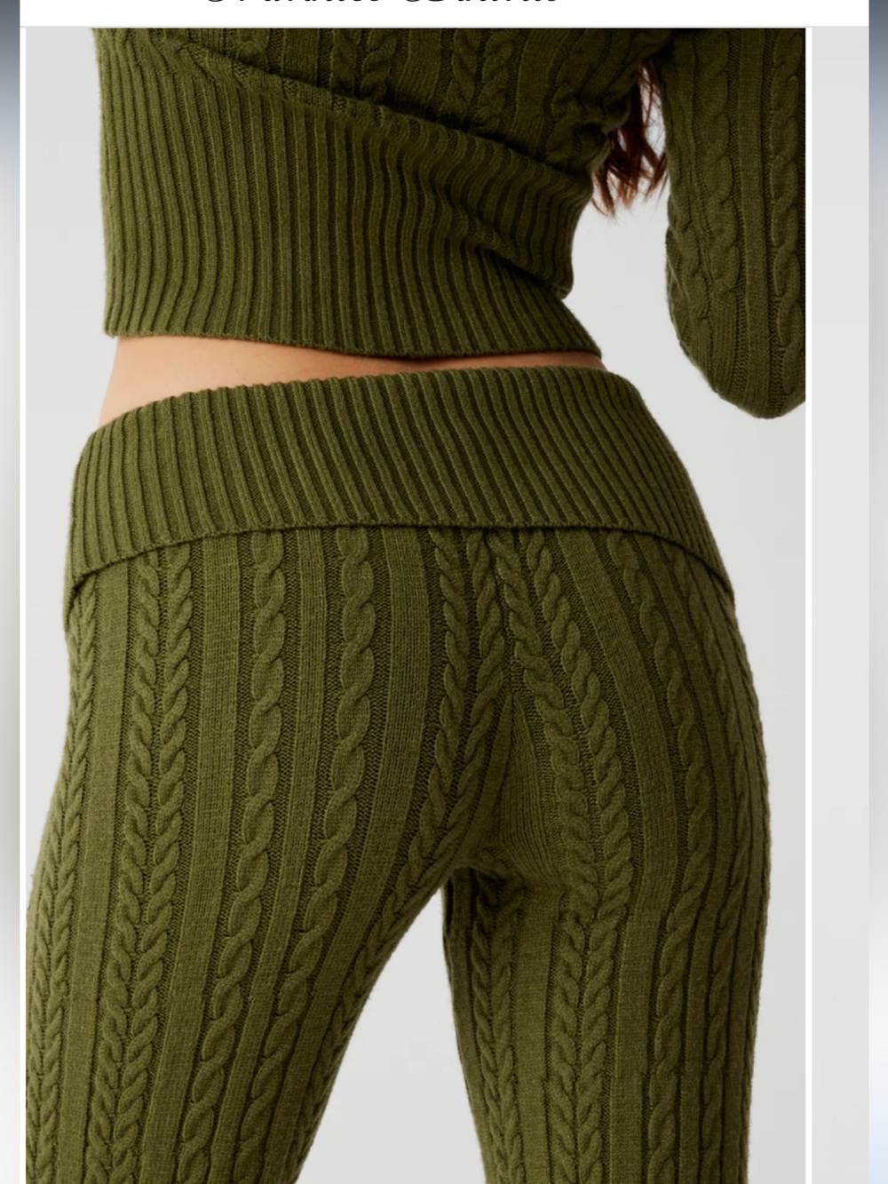 Frankie’s Bikinis Fleur Cable Knit Pant